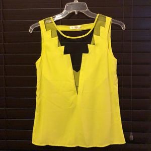 Lime Green / Yellow Edgy Tank Top